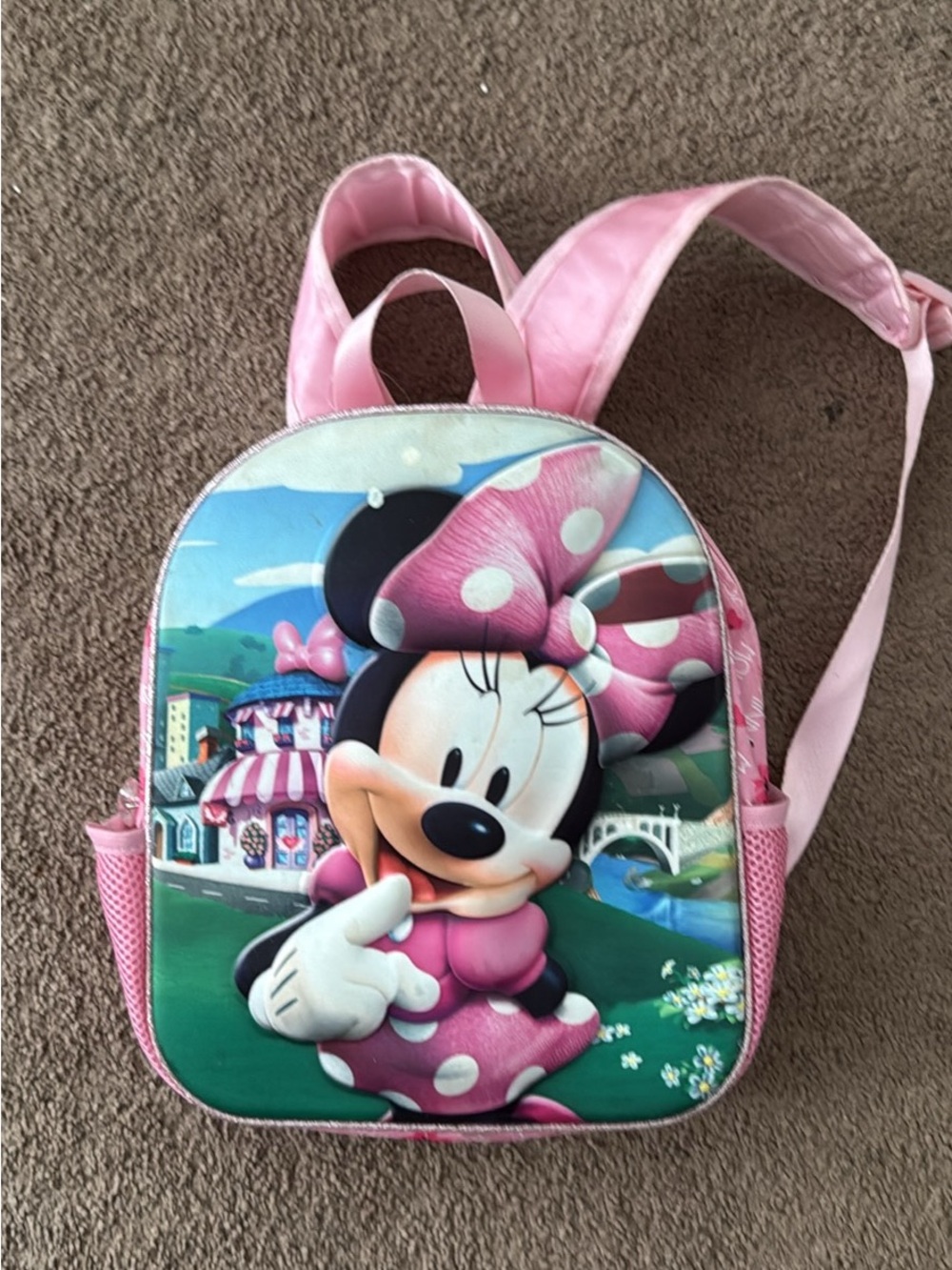 Pink Minnie Mouse Kids Backpack - Polka Dot Mini Backpack